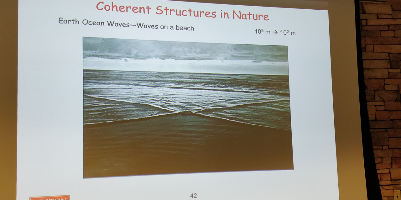 波浪出航空照片